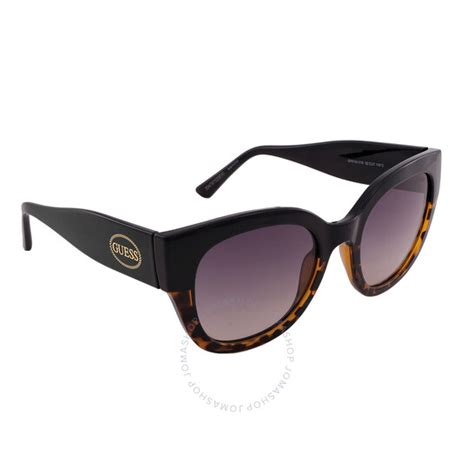 Guess Factory Smoke Gradient Cat Eye Ladies Sunglasses Gf6154 01b 52