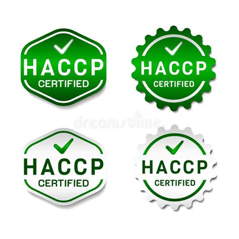 Haccp Certified Label Hazard Analysis Critical Control Points Stock Vector Illustration Of