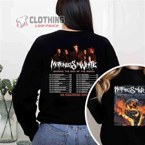 2023 Motionless In White Scroing The End Of The World Tour 2023 Merch