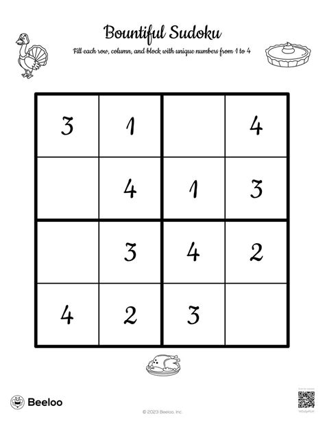 Bountiful Sudoku • Beeloo Printable Crafts And Activities For Kids