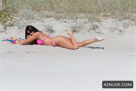 Claudia Romani Sexy Pink Thong Bikini Aznude