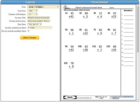 Commoncore Sheets