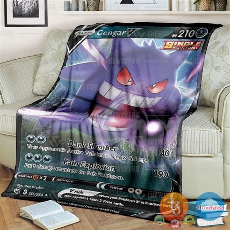 Pokemon Gengar V Fusion Strike Blanket Pixeltee