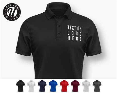 Personalised Polo Shirt Custom Printed Your Text Logo Design Etsy Italia