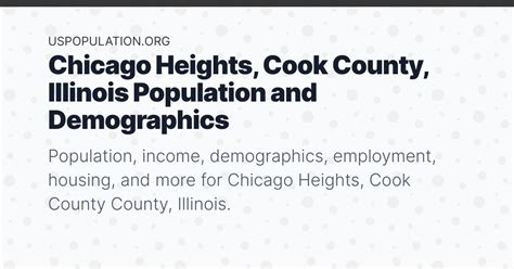 Chicago Heights, Cook County, Illinois Population | Income ...