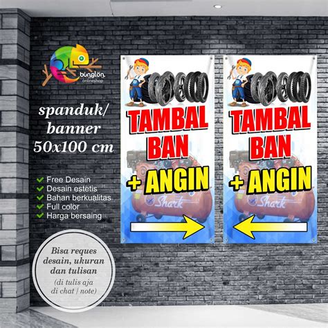 Jual Spanduk Banner Plang Tambal Ban Depan Belakang Shopee Indonesia