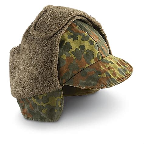 German Military Surplus Fleck Camo Winter Caps 5 Pack Used 172615 Hats And Caps At Sportsman