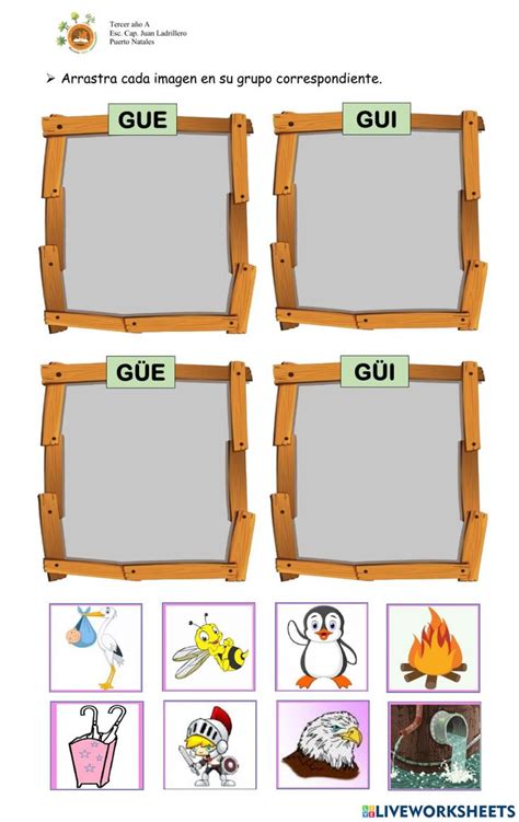 Uso De Gue Gui G E G I Worksheet Actividades Primeros Grados