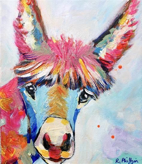 donkey, animals, gift ideas, cute gift, Irish artist Rine Philbin