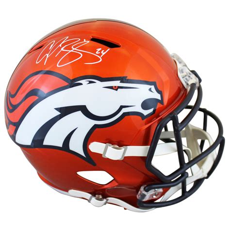 Champ Bailey Signed Broncos Full Size Flash Alternate Speed Helmet