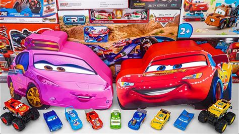 Disney Pixar Cars Unboxing Review Lightning McQueen Mack Doc Hudson