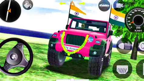 Dollar Song Modified Mahindra Pink Thar Indian Cars Simulator D