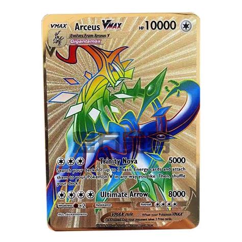 New Pok Mon Point Metal Cards Tcg Arceus Vmax Golden Pokemon Gifts