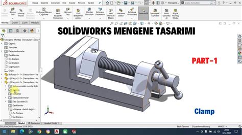 SOLİDWORKS MENGENE TASARIMI Clamp PART 1 Proje 3 YouTube