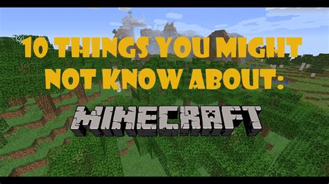 Minecraft 10 Things You Might Not Know About Minecraft 2 YouTube