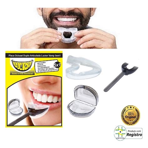 Placa Bruxismo Anti Ronco Clarear Dentes Moldável Luctor Vamp 5em1