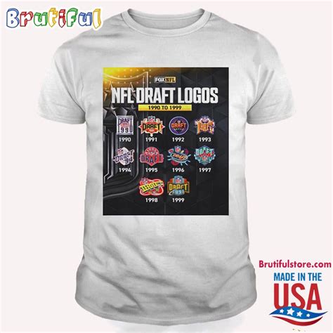 NFL Draft Logos From 1990 To 1999 T Shirt