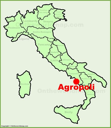 Agropoli Sulla Mappa Dell Italia