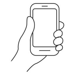 Design PNG E SVG De Mão Segurando O ícone Do Smartphone Para Camisetas