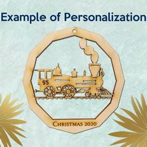 Personalized Train Ornaments, Train Gifts for Men, Train Gifts for Dad ...