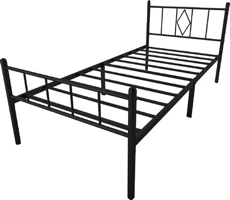 14in Twin Size Bed Frame With Headboard And Footboard Heavy Duty Metal Platform Twin Bed Frame