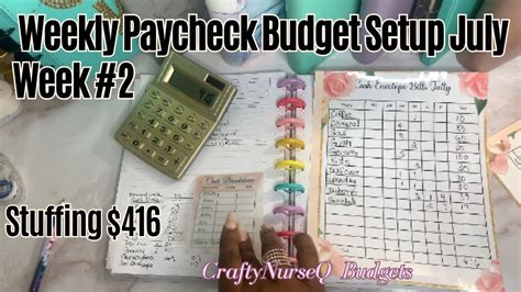 Weekly Budget Setup For Cash Stuffing Budget Plan With Me July Week 2