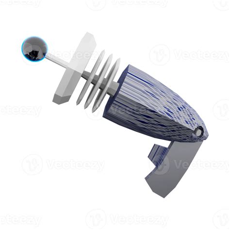3d rendering fictional space gun, blaster as universe energized weapon ...