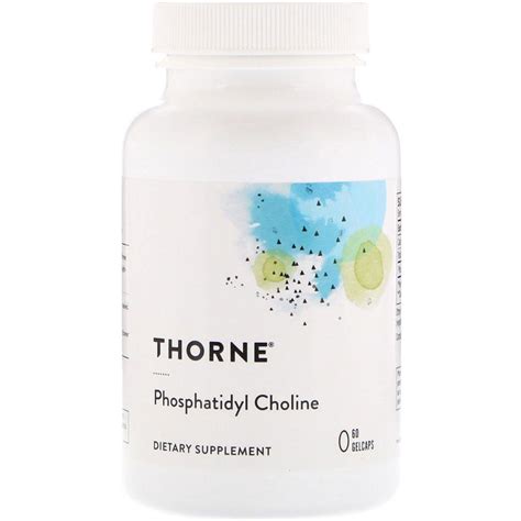 Фосфатидилхолин, Phosphatidyl Choline, Thorne Research, 60 капсул ...