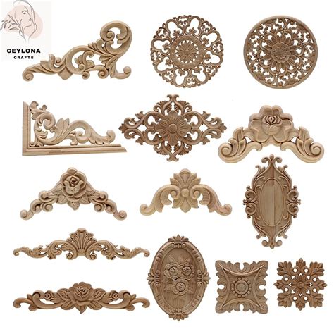 Corner Wood Applique Only Wood Carved Unpainted Figurines Etsy Australia