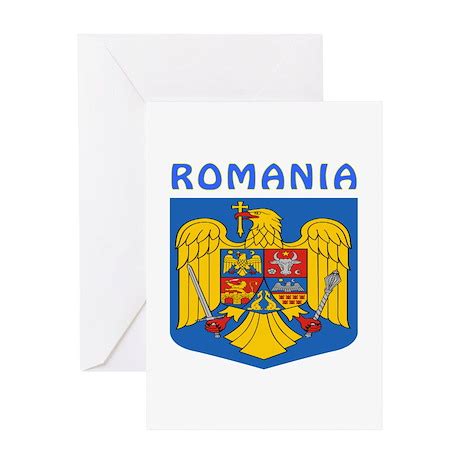 Romania Coat of arms Greeting Card by tshirts4countries