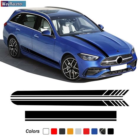 Jual Edition Amg Car Hood Decal Side Stripes Skirt Sticker For