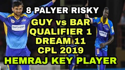 Guy Vs Bar Dream Prediction Qualifier Guyana Vs Barbados Dream