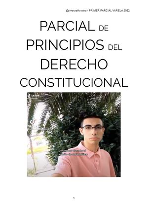 Apuntes De Principios Del Derecho Constitucional Clase