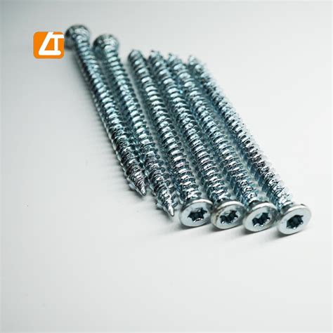 White Zinc And Yellow Zinc Countersunk Head Concrete Screws Windows