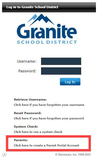 Granite School District Parent Portal Help