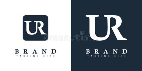 Modern Letter UR Logo, UR or RU Initials Stock Illustration ...