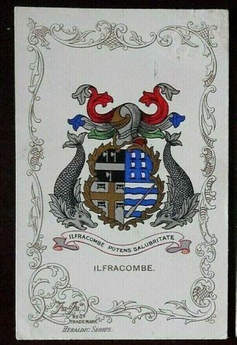 Ilfracombe Coat Of Arms Posted Postcard Ja Ja Heraldic Series