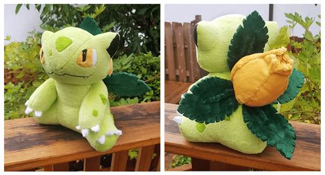 I made a shiny ivysaur plush : pokemon