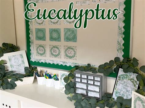 Classroom Display Decor Set Eucalyptus Teaching Resources