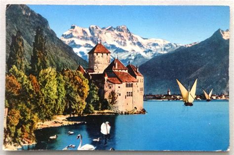 Lac L Man Ch Teau De Chillon Et Les Dents Du Midi Kaufen Auf Ricardo