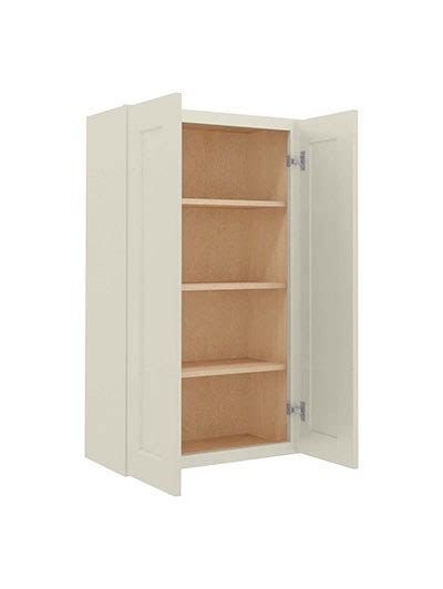 SA W2742 Shaker Antique White 27 Double Door 42 High Wall Cabinet