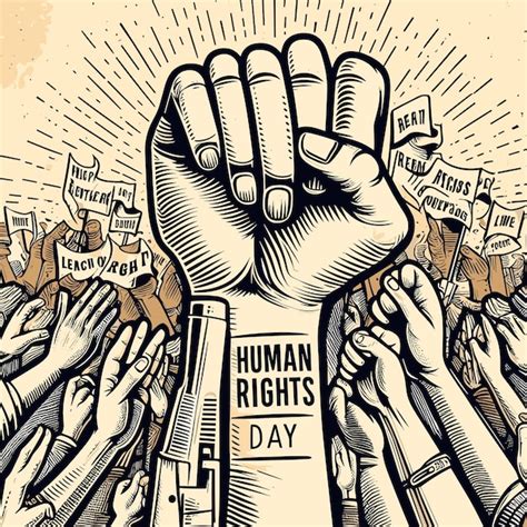 Ilustraciones vectoriales del día nacional de los derechos humanos