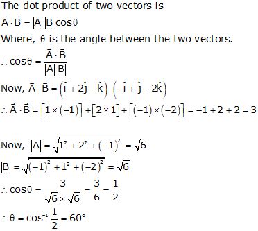 Find The Angle Between The Vectors A And B Where A Vector I J K And B