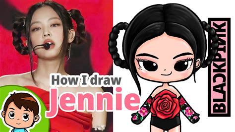 How to draw Jennie SOLO in THE SHOW | Blackpink - YouTube