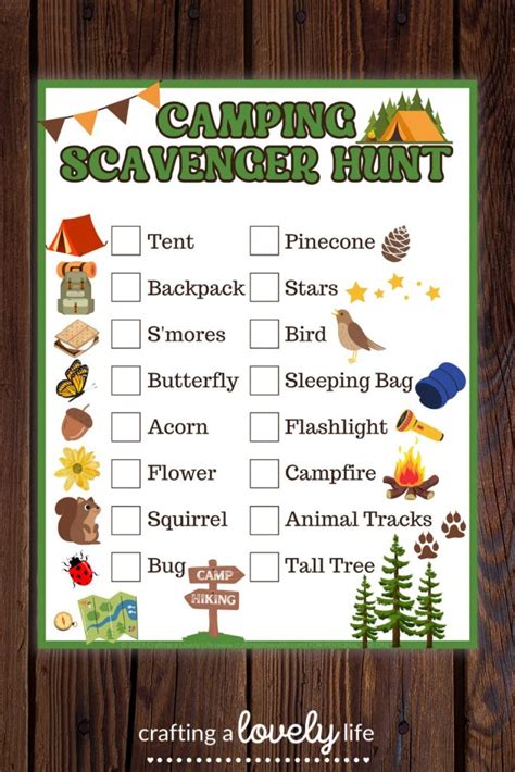 Free Printable Camping Scavenger Hunt