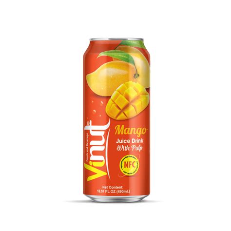 490ml Can VINUT Mango Juice Drink With Pulp 16 57 Fl Oz Mango Juice