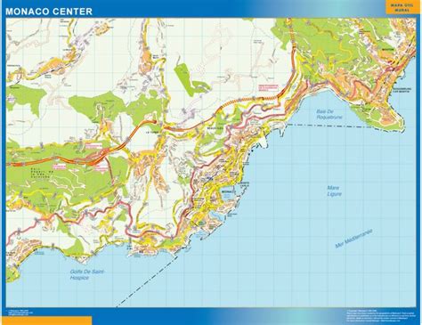 Monaco Downtown Mappa Mappe Mondo Netmaps