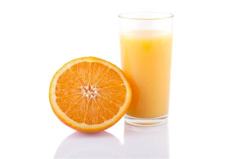 Premium Photo Glass Of Orange Juice And Orange Slice Isolated On White