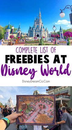 Free Things At Disney World With Pintable Checklist Disney Dream Co