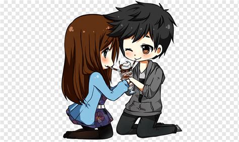 Chibi Boy And Girl Holding Hands